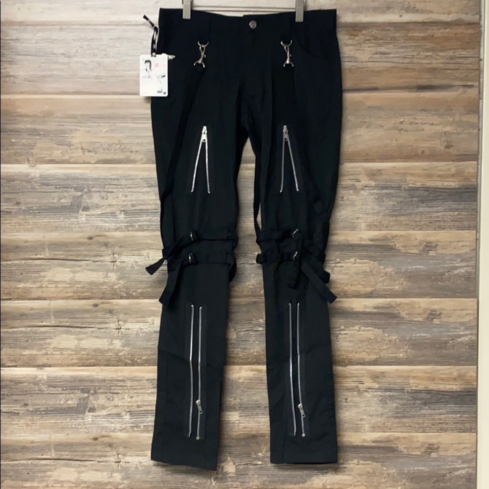 Unisex Striped Mercy Bondage Trousers NWT G15